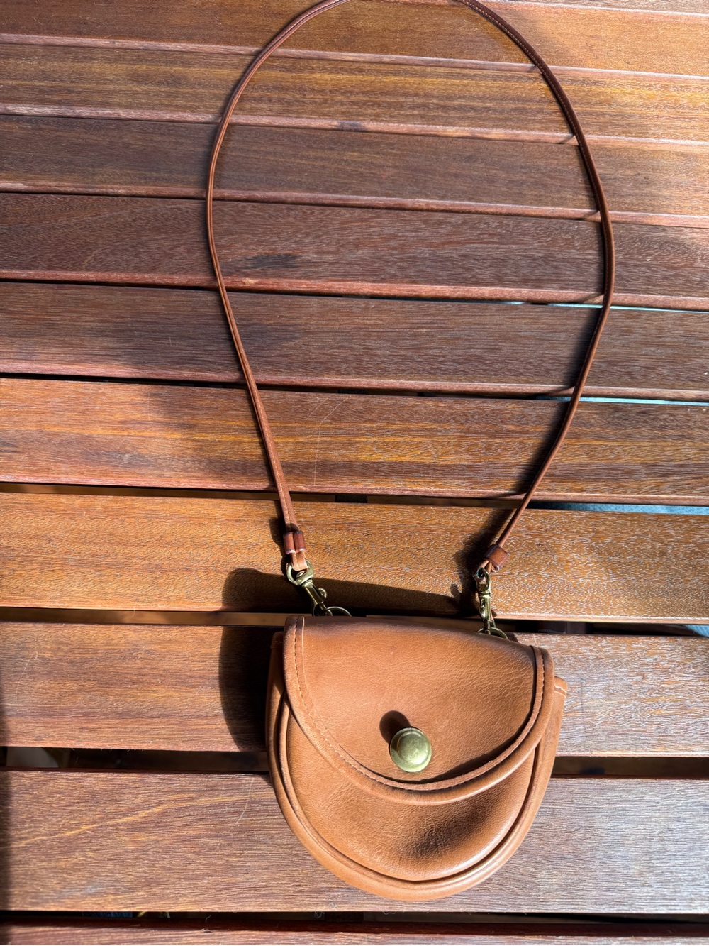 Vintage Coach mini convertible crossbody/belt purse.
